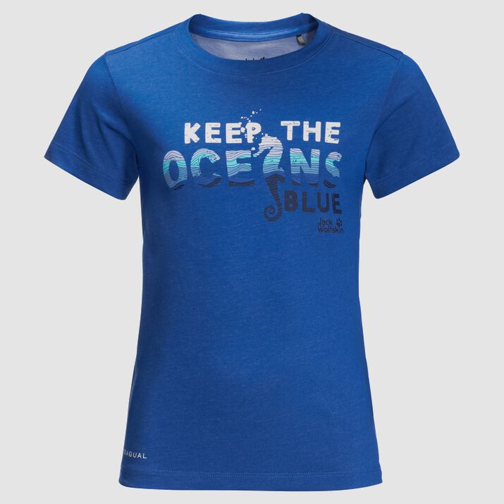 T-shirt Jack Wolfskin Ocean Wave Niños Azules Mexico-1168524